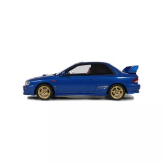 SUBARU IMPREZA WRX TYPE R STI VER. V LIMITED SONIC BLUE 1999 OttO mobile 1:18 Resinemodell (Türen, Motorhaube... nicht zu öffnen!)